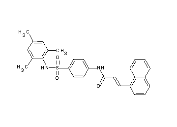 N-{4-[(mesitylamino)sulfonyl]phenyl}-3-(1-naphthyl)acrylamide