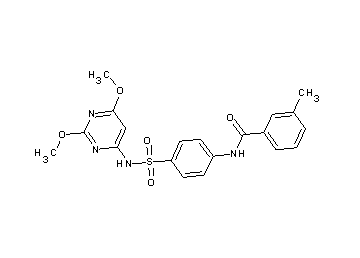 N-(4-{[(2,6-dimethoxy-4-pyrimidinyl)amino]sulfonyl}phenyl)-3-methylbenzamide