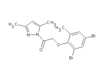 1-[(2,4-dibromo-6-methylphenoxy)acetyl]-3,5-dimethyl-1H-pyrazole