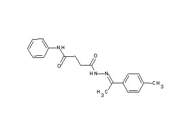4-{2-[1-(4-methylphenyl)ethylidene]hydrazino}-4-oxo-N-phenylbutanamide - Click Image to Close
