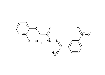 2-(2-methoxyphenoxy)-N'-[1-(3-nitrophenyl)ethylidene]acetohydrazide