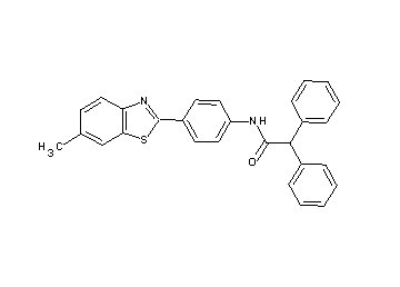 N-[4-(6-methyl-1,3-benzothiazol-2-yl)phenyl]-2,2-diphenylacetamide - Click Image to Close