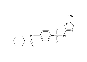N-(4-{[(5-methyl-3-isoxazolyl)amino]sulfonyl}phenyl)cyclohexanecarboxamide - Click Image to Close