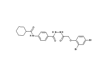 N-[4-({2-[(2,4-dibromophenoxy)acetyl]hydrazino}carbonyl)phenyl]cyclohexanecarboxamide