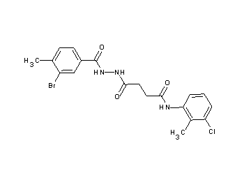 4-[2-(3-bromo-4-methylbenzoyl)hydrazino]-N-(3-chloro-2-methylphenyl)-4-oxobutanamide