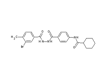 N-(4-{[2-(3-bromo-4-methylbenzoyl)hydrazino]carbonyl}phenyl)cyclohexanecarboxamide