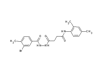 4-[2-(3-bromo-4-methylbenzoyl)hydrazino]-N-(2,4-dimethylphenyl)-4-oxobutanamide - Click Image to Close