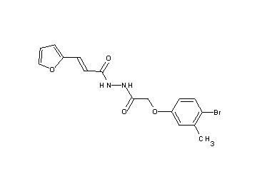 N'-[(4-bromo-3-methylphenoxy)acetyl]-3-(2-furyl)acrylohydrazide