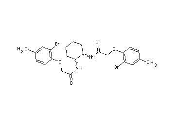 N,N'-1,2-cyclohexanediylbis[2-(2-bromo-4-methylphenoxy)acetamide] - Click Image to Close