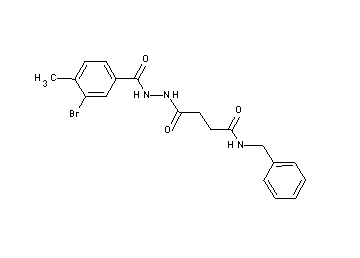 N-benzyl-4-[2-(3-bromo-4-methylbenzoyl)hydrazino]-4-oxobutanamide