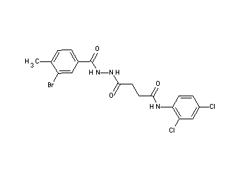 4-[2-(3-bromo-4-methylbenzoyl)hydrazino]-N-(2,4-dichlorophenyl)-4-oxobutanamide - Click Image to Close