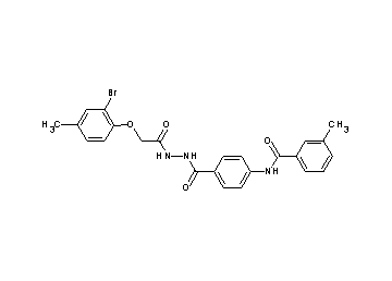 N-[4-({2-[(2-bromo-4-methylphenoxy)acetyl]hydrazino}carbonyl)phenyl]-3-methylbenzamide - Click Image to Close