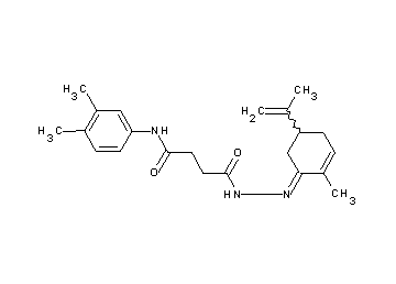 N-(3,4-dimethylphenyl)-4-[2-(5-isopropenyl-2-methyl-2-cyclohexen-1-ylidene)hydrazino]-4-oxobutanamide