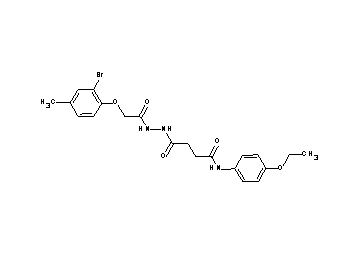 4-{2-[(2-bromo-4-methylphenoxy)acetyl]hydrazino}-N-(4-ethoxyphenyl)-4-oxobutanamide