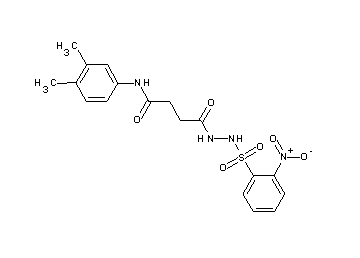 N-(3,4-dimethylphenyl)-4-{2-[(2-nitrophenyl)sulfonyl]hydrazino}-4-oxobutanamide