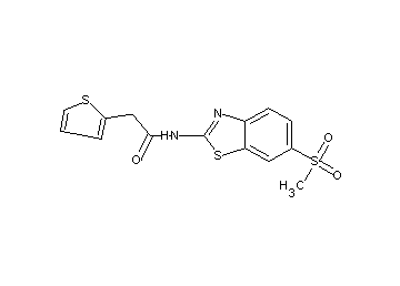 N-[6-(methylsulfonyl)-1,3-benzothiazol-2-yl]-2-(2-thienyl)acetamide