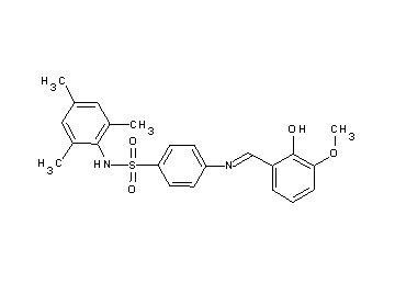 4-[(2-hydroxy-3-methoxybenzylidene)amino]-N-mesitylbenzenesulfonamide