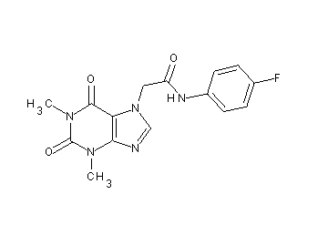 2-(1,3-dimethyl-2,6-dioxo-1,2,3,6-tetrahydro-7H-purin-7-yl)-N-(4-fluorophenyl)acetamide