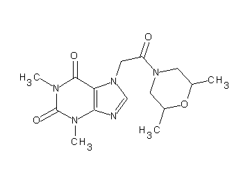 7-[2-(2,6-dimethyl-4-morpholinyl)-2-oxoethyl]-1,3-dimethyl-3,7-dihydro-1H-purine-2,6-dione