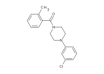 1-(3-chlorophenyl)-4-(2-methylbenzoyl)piperazine