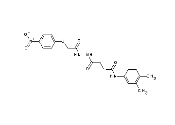 N-(3,4-dimethylphenyl)-4-{2-[(4-nitrophenoxy)acetyl]hydrazino}-4-oxobutanamide