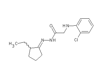 2-[(2-chlorophenyl)amino]-N'-(2-ethylcyclopentylidene)acetohydrazide (non-preferred name)