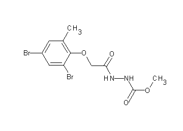 methyl 2-[(2,4-dibromo-6-methylphenoxy)acetyl]hydrazinecarboxylate