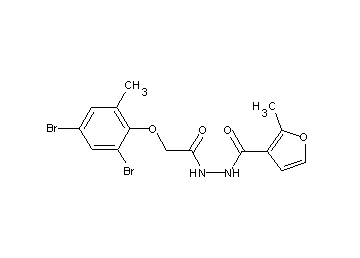 N'-[(2,4-dibromo-6-methylphenoxy)acetyl]-2-methyl-3-furohydrazide