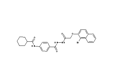 N-{4-[(2-{[(1-bromo-2-naphthyl)oxy]acetyl}hydrazino)carbonyl]phenyl}cyclohexanecarboxamide