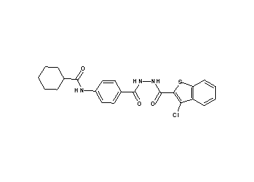 N-[4-({2-[(3-chloro-1-benzothien-2-yl)carbonyl]hydrazino}carbonyl)phenyl]cyclohexanecarboxamide
