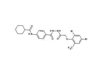 N-[4-({2-[(2,4-dibromo-6-methylphenoxy)acetyl]hydrazino}carbonyl)phenyl]cyclohexanecarboxamide