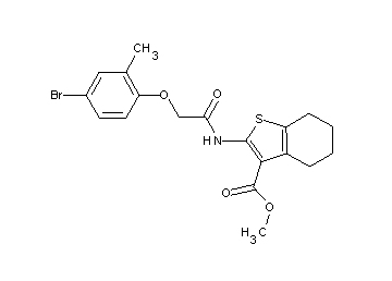 methyl 2-{[(4-bromo-2-methylphenoxy)acetyl]amino}-4,5,6,7-tetrahydro-1-benzothiophene-3-carboxylate