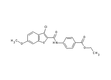 ethyl 4-{[(3-chloro-6-methoxy-1-benzothien-2-yl)carbonyl]amino}benzoate