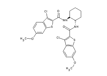 N,N'-1,2-cyclohexanediylbis(3-chloro-6-methoxy-1-benzothiophene-2-carboxamide)