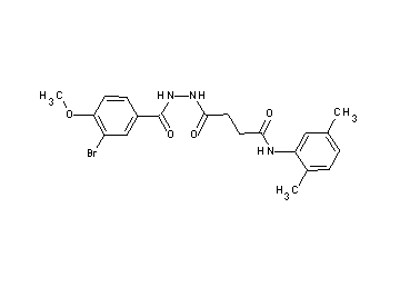 4-[2-(3-bromo-4-methoxybenzoyl)hydrazino]-N-(2,5-dimethylphenyl)-4-oxobutanamide