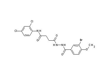 4-[2-(3-bromo-4-methoxybenzoyl)hydrazino]-N-(2,4-dichlorophenyl)-4-oxobutanamide
