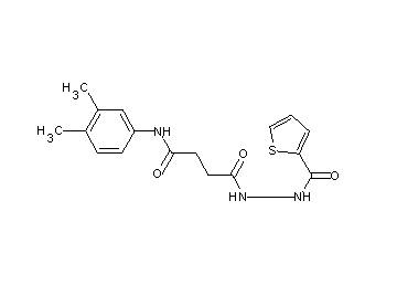N-(3,4-dimethylphenyl)-4-oxo-4-[2-(2-thienylcarbonyl)hydrazino]butanamide