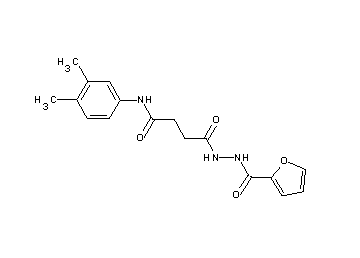 N-(3,4-dimethylphenyl)-4-[2-(2-furoyl)hydrazino]-4-oxobutanamide