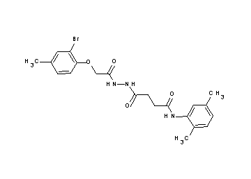 4-{2-[(2-bromo-4-methylphenoxy)acetyl]hydrazino}-N-(2,5-dimethylphenyl)-4-oxobutanamide
