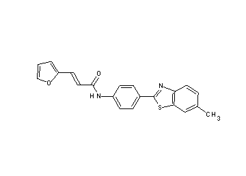 3-(2-furyl)-N-[4-(6-methyl-1,3-benzothiazol-2-yl)phenyl]acrylamide