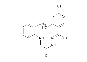 N'-[1-(2,4-dihydroxyphenyl)ethylidene]-2-[(2-methylphenyl)amino]acetohydrazide (non-preferred name)