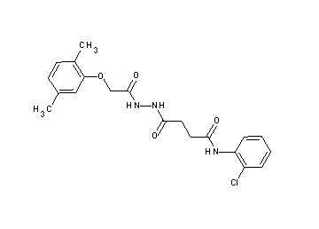 N-(2-chlorophenyl)-4-{2-[(2,5-dimethylphenoxy)acetyl]hydrazino}-4-oxobutanamide - Click Image to Close
