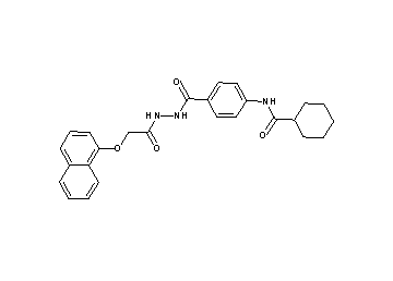N-[4-({2-[(1-naphthyloxy)acetyl]hydrazino}carbonyl)phenyl]cyclohexanecarboxamide