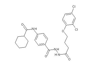 N-[4-({2-[4-(2,4-dichlorophenoxy)butanoyl]hydrazino}carbonyl)phenyl]cyclohexanecarboxamide