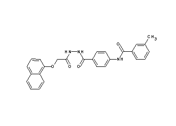 3-methyl-N-[4-({2-[(1-naphthyloxy)acetyl]hydrazino}carbonyl)phenyl]benzamide