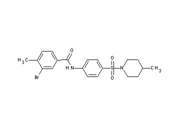 3-bromo-4-methyl-N-{4-[(4-methyl-1-piperidinyl)sulfonyl]phenyl}benzamide