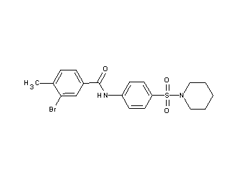 3-bromo-4-methyl-N-[4-(1-piperidinylsulfonyl)phenyl]benzamide