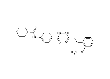 N-[4-({2-[(2-methoxyphenoxy)acetyl]hydrazino}carbonyl)phenyl]cyclohexanecarboxamide
