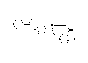 N-(4-{[2-(2-iodobenzoyl)hydrazino]carbonyl}phenyl)cyclohexanecarboxamide