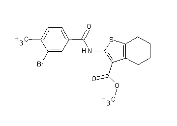 methyl 2-[(3-bromo-4-methylbenzoyl)amino]-4,5,6,7-tetrahydro-1-benzothiophene-3-carboxylate